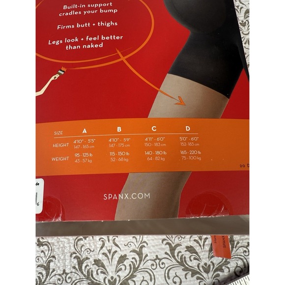 Spanx Mama Mid-Thigh Shaping Sheers Tights Nude Size B - Picture 4 of 5
